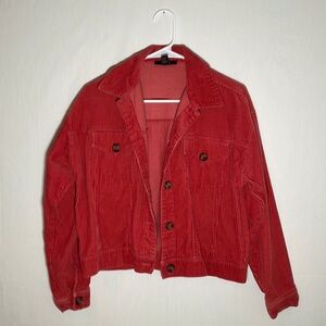 Coral corduroy jacket